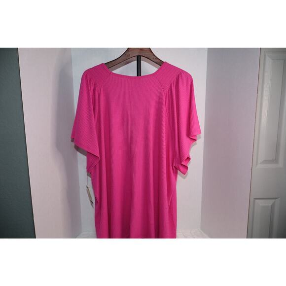 Terra & Sky Women's Plus Size Flutter Sleeve Rib Top-Size 3X - Picture 8 of 8